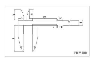 الفولاذ المقاوم للصدأ 0.02mm التخرج 600mm الورنية الفرجار لمختبر المدرسة